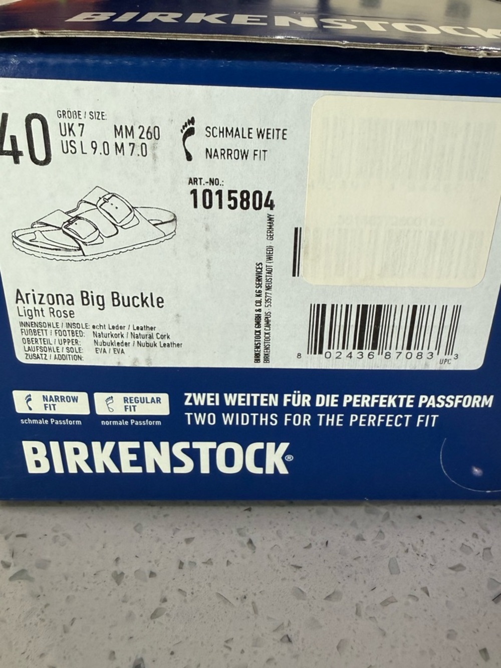 Birkenstock Arizona Big Buckle Light Rose Minimalist Casual Sandals Size 40EUB - Picture 11 of 11
